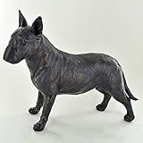 Bullterrier Bronze-Skulptur, stehend, 19 cm hoch, groß