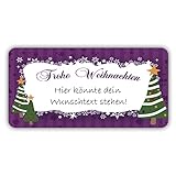 21 versch. Weihnachtsaufkleber | Frohe Weihnachten (Schnörkel) – Romantic Snow Decor | Violett-Lila | C00031-09-BS | Personalisierbar | Dein Wunschtext |