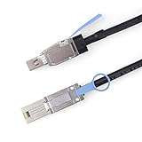10Gtek® Mini SAS Kabel SFF-8644 zu SFF-8088 1-Meter, External Mini SAS HD SFF-8644 to Mini SAS SFF-8088 Hybrid Cable, MEHRWEG