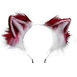 Ixkbiced Furry Plüsch Faltbares Katzenohr Stirnband Kawaii Simulation Animal Cosplay Hair Hoop