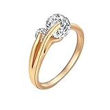 YAZILIND 18K Elegante empfindliche kleine Blumen Form Weiß Kristall Ring Hot Öffnen der Dame Vergoldet 9