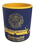 Eintracht Braunschweig Tasse - Scribble - Kaffeetasse, Pott, Mug BTSV - Plus Lesezeichen Wir lieben Fußb
