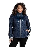 Ulla Popken Damen Softshelljacke Walking Jacke, Mittelgrau Melange, 50+