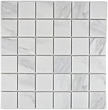 Mosaikfliese Carrara weiß grau Keramik Badfliese Fliesenspiegel Küche MOS14-0102_f | 10 Mosaik