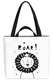 VOID Roar Löwe König Raubkatze Tasche 33x33x14cm,15l Einkaufs-Beutel Shopper Einkaufs-Tasche Bag