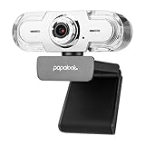 papalook Webcam mit Mikrofon 1080p, PA452 Pro USB Full-HD-Videostreaming-Webkamera Manuellem Fokus, 90° weitwinkel, Funktioniert mit Skype, Zoom, WebEx, YouTube, für PC/Mac/Laptop/Desktop