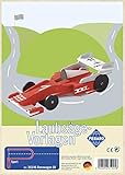 Pebaro 352/4S Laubsägevorlage aus Sperrholz Motiv Rennwagen 3D