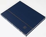 32 schwarze Seiten LEUCHTTURM Einsteckbuch Briefmarkenalbum Einband dunkelb
