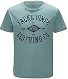 JACK & JONES Herren jjorDIAMOND Tee SS Crew Neck T-Shirt, Türkis (Mineral Blue Fit:REG), S