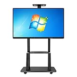 YXX TV Ständer/TV Standfuß Mobiler großer TV-Ständer mit Rädern und 2 Ablagefächern, Rollen TV Wagen für 32-75 Zoll-Flachbildschirme/Plasma/LCD/LED, Max VESA 600X400
