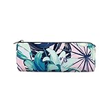 Federmäppchen, grüne Aquarell-Lilie, Reißverschluss, Stifttasche, große Kapazität, Kosmetiktasche, Make-up-Tasche, Studenten, Schreibwaren, Organizer für Jungen, Mädchen, Frauen, M