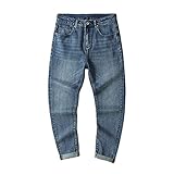 Feidaeu Jeans für Herren, die Nicht verblassen, für den täglichen Gebrauch, lockere Jeanshosen, Bequeme und atmungsaktive, verschleißfeste H