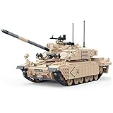 Baustein Panzer Modell 1:18 UK Challenger 2 Military Panzer Bauset 1467 Klemmsteine Kompatibel mit LEGO Technolog