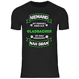 wowshirt Herren T-Shirt Fußball Trikot Gladbacher Mönchengladbach, Größe:XL, Farbe:Black