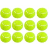 DierCosy Tools 12st Praxis Tennisbälle Rebound Cricket Hundespielzeug Bälle Training für Erwachsene Kinder Übung Gelb