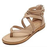 MBMYZW Sommer Neuheit Einfache Niedrighälterie Retro Treffen Damenschuhe Römische Getriebe Kreuzsandalen Allgleiches Frauenschuhe (Color : A, Size : 37 EU)