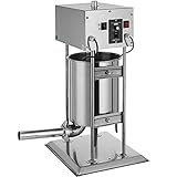 VEVOR Wurstfüllmaschine Wurstpresse Elektrisch Fleischwölfe 15L Wurstfüller Edelstahl Elektrische mit 5 Füllrohre Ø16/22/25/32/38MM
