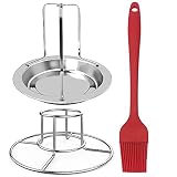 WAITLOVER Bierdosenhalter – Edelstahl Grillzubehör Hähnchenbräter Rack Bierdosenbräter Hähnchenbräter für Smoker, Ofen und Grill, hält bis zu einem ganzen H