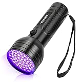 YOUTHINK UV Taschenlampe Schwarzlicht 51 LED 395nm Handlampe Mini Ultraviolett Haustiere Urin-Detektor für Banknoten, Bernstein,Urin von Hunde,