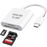 SD/Micro SD Kartenleser, BorlterClamp USB C auf SD/TF Speicherkartenleser Adapter, OTG Kartenlesegerät Kompatibel mit MacBook, Laptop, Tablet, Smartp