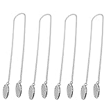 Aiyrchin Serviettenhalter aus Edelstahl, Handtuchschürze, Lätzchenkette, Servietten-Befestigungsclip aus Metall, Flexibler Serviettenhalter aus Silber, 4 Stück