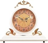 LHQ-HQ Rund kreative Tischuhr Wohnzimmer Schlafzimmerdekoration Mute Massivholz Moderne Persönlichkeit große Tischuhr mit Glasscheibe (Color: # 3)