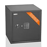 Brihard Betriebs Safe Elektronischer - 40x36x36cm Sicherheitsbox mit LED-Bildschirm, Digitalem Zahlenschloss und Herausnehmbarer Ablage für Büro, H