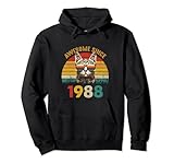 33. Geburtstag Vintage Cat Katze Awesome Since 1988 Geschenk Pullover H