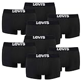 Levi´s Herren Solid Trunk Boxertrunk Unterwäsche im Vorteilspack 2x2 Pack (Black, L)