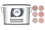 Wandfarbe Rot hohe Deckkraft - Innenfarbe mit Qualität - Geruchsarm, Universell & Weichmacherfrei // Lausitzer Farbwerke (10 L, Granatapfel)