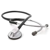 ADC Adscope 612BK - Platin Klinik Stethoskop mit einstellbarer AFD Technologie, Gesamtlänge 76cm, Schw