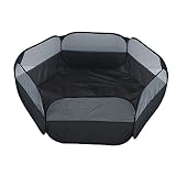 N/T Welpenlaufstall/Tierlaufstall/Hundehütte/Welpenauslauf/Laufstall für Hunde/Katzenhaus/Wasserdichtes Zelt für Kleintiere wie Hunde, Katzen，60X38CM (Schwarz)