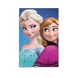 Elsa Anna Filmposter, Leinwand, Wandkunst, Raumdekoration, Bilder für Schlafzimmer, Wandgemälde für Wohnzimmer, perfektes Geschenk für Männer und Frauen, 30 x 45