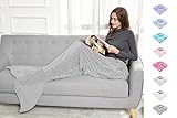 DecoKing 31650 Mermaid Flosse Decke 190 cm Microfaser Meerjungfrau Sirene Fischschwanz Mikrofaser Kuscheldecke Fleece Schlafsack kuschelig warm Stahl grau anthrazit S