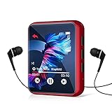 32GB MP3 Player Bluetooth 5.0 mit Voller Touchscreen, HiFi Verlustfreier Ton MP3 Musik Player mit Lautsprecher, Line-in Aufnahme, UKW-Radio, Unterstützung bis zu 128 GB (mit Kopfhörer, Schutzhülle)