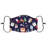 TT- 1 Stück Erwachsene Weihnachten Geschenk Mundschutz Atmungsaktive Waschbar Baumwolle Wiederverwendbar Waschbar Multifunktional Bandana Halstuch Schlauchtuch Schlauchschal (B30, OneSize)