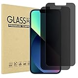 (2 Stück) ProCase Privacy Schutzglas für 6,1 Zoll iPhone 13 / iPhone 13 Pro 2021, Anti-Spy Gehärtetes Glas Blickschutz Sichtschutz Folie Blickschutzfolie Display