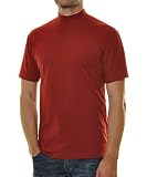 Ragman Herren Stehkragenshirt Kurzarm S, Weinrot-061