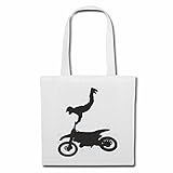 Reifen-Markt Tasche Umhängetasche MOTOCROSS SILHOUETTE 125CCM MOTO-CROSS FREESTYLE MOTOCROSS MOTORRAD SPORT BEKLEIDUNG BIKER MOTORRAD BIKE MASCHINE Einkaufstasche Schulbeutel Turnbeutel in Weiß