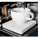 Futchoy Kaffeewaage mit Timer & LED Display 3 Modi Premium Espresso mit Tara-Funktion Kaffee Waage für Barista USB Elektronische Waage für Espresso & Filter (Weiß)