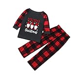 Weihnachten Familie Set Schlafanzug Zweiteiliger Nachtwäsche Weihnachtsoutfit Langarm Warme Puppedruck Hausanzug Weihnachts Pyjamas Outfits Winter Für Vater Mutter Kinder Baby