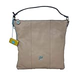 GABS Sofia L Schultertasche, umwandelbar, aus weichem Leder, Beige, 38 x 35 x 5