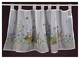 Scheibengardine Ostern Bistrogardine Kurzstore Cafehausgardine Voile Geschenkidee 45 x 120