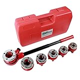 Gewindeschneidkluppe 9-tlg. Satz Schneidkluppe Gewindeschneidkluppensatz Rohrschneider für Rohre von 1/4' bis 1 1/4' Rohrgew