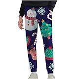 wuitopue Herren-Jogginghose mit elastischem Bündchen, 3D-Weihnachtsmotiv, Digitaldruck, Übergröße, 5lila, 20