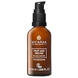 MICARAA Fruchtsäure-Peeling für unreine Haut, AHA Peeling, Gesicht Exfoliator gegen Pickel und Mitesser, 8% AHA- und 1,2% BHA-Säure, vegane Naturkosmetik, pH Wert 3,5-4,5