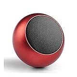 SFQRYP. Smart Wireless Bluetooth-Lautsprecher Aluminium Bass Cannon Wireless Intelligent Control Gift Tragbarer Lautsprecher (Color : Red)