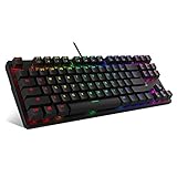 Tecware Phantom – Mechanische Tastatur mit 87 Tasten, RGB LED Outemu R