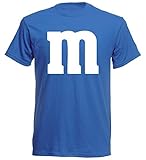 aprom T-Shirt Karneval M M Kostüm Gruppenkostüm Fasching JGA Party MM (M, Blau)