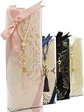 Imanpaper - Geschenk-Set für Muslime festlich Verpackt ● Gebetsteppich und Gebets-Kette in Rosa ● Starter-Set für konvertierte Geschwister Seccade ● Salah Sejadah Islamic Prayer Rug ● Gebet I